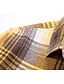 cheap Men&#039;s Casual Shirts-Men&#039;s Shirt Casual Shirt Plaid / Check Classic Collar Yellow Red Casual Daily Long Sleeve Clothing Apparel Simple Casual