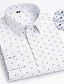 levne Pánské společenské košile-Pánské Košile k obleku Bílá Tmavě námořnická Námořnická modř Dlouhý rukáv Grafika Přehnutý Jaro &amp; podzim Svatební kancelář a kariéra Oblečení