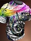 olcso férfi 3d póló-Férfi Póló Pólók Grafika Pano Keys Hangjegyek Terített nyak Ruházat 3D nyomtatás Szabadtéri Hétköznapi Rövid ujjú Nyomtatott Szüret Divat Dizájn
