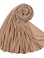 cheap Women&#039;s Scarves-180x80CM Modal Cotton Jersey Hijab Scarf Women Muslim Shawl Plain Soft Islamic Turban Hair Tie Head Wrap Arab Scarves Headband