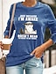 cheap Women&#039;s Hoodies &amp; Sweatshirts-Women&#039;s Sweatshirt Pullover Cat Casual Black Red Blue Basic Round Neck Long Sleeve Top Micro-elastic Fall &amp; Winter