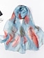 tanie Chusty damskie-1 sztuk kolorowe liście kobiety elegancka szyfonowa żorżeta chustka szalik letnia plaża podróże ochrona przed słońcem cienki miękki hidżab
