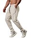 cheap Sweatpants-Men&#039;s Active Pants Sweatpants Joggers Trousers Drawstring Elastic Waist Plain Comfort Soft Casual Daily Holiday Sports Fashion Black Blue