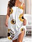 cheap Women&#039;s Nightgowns &amp; Sleepshirts-Women&#039;s Loungewear Nightgown Nightshirt Dress Gradient Flower Fashion Casual Home Street Date Polyester Breathable Straps Sleeveless Summer Spring White Red