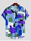 cheap Hawaiian Shirts-Men&#039;s Shirt Summer Hawaiian Shirt Graphic Hawaiian Aloha Graphic Prints Design Button Down Collar Pink Blue Green 3D Print Vacation Beach Short Sleeve Print Clothing Apparel Designer