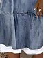 cheap Midi Dresses-Women&#039;s Casual Dress Shift Dress Tank Dress Plain Fake two piece Print U Neck Midi Dress Active Fashion Outdoor Daily Sleeveless Loose Fit Blue Summer Spring S M L XL XXL