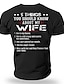cheap Men&#039;s Graphic T Shirt-Men&#039;s T shirt Tee Graphic Tee Casual Style Classic Style Cool Shirt 5 Things You Should Know About My Wife Graphic Prints Daddy Family Crew Neck Clothing Apparel Hot Stamping Street Vacation Short