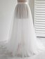 cheap Wedding Dresses-Casual Wedding Dresses A-Line Separates Separates Court Train Tulle Bridal Skirts Bridal Gowns With Solid Color 2024