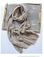 お買い得  メンズのスカーフ ＆ 手袋-メンズアクティブ長方形スカーフ-無地のスカーフクラシックな冬のスカーフタッセルエッジ柔らかく暖かいスカーフ