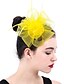 cheap Fascinators-Fascinators Tulle Wedding Kentucky Derby Elegant Retro With Feather Headpiece Headwear