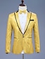 cheap Blazer&amp;Jacket-Men&#039;s Sequin 70s Disco Retro Party Blazer Jacket with Bow Tie Regular Tailored Fit Solid Color Single Breasted One-button Black Silver Pink Red Blue Purple Gold 2024