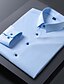 cheap Dress Shirts-Men&#039;s Shirt Solid Colored Solid Color Square Neck Wedding Going out Long Sleeve Slim Tops Lightweight Color Block Elegant Casual White Black Gray / Work / Club Summer Shirts