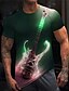 abordables Camisetas 3D de hombre-Hombre Camiseta Tee Graphic Guitarra Instrumento musical Cuello Barco Ropa Impresión 3D Exterior Casual Manga Corta Estampado Vintage Moda Design