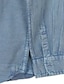 זול חולצות ג&#039;ינס לגברים-בגדי ריקוד גברים חולצה חולצת ג&#039;ינס חולצה עם כפתורים חולצה קז&#039;ואל פול שרוול ארוך אחיד דש רחוב חופשה כיס ביגוד ג&#039;ינס אופנתי לנופש הוואי