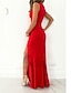 cheap Party Dresses-Women‘s Prom Dress Wedding Guest Party Dress Homecoming Dress Sheath Dress Long Dress Maxi Dress Black Red Green Sleeveless Pure Color Backless Summer Spring V Neck Party Evening 2023 S M L XL 2XL