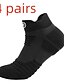 cheap Men&#039;s Socks-4 Pairs Athletic Sports Socks Men&#039;s Women&#039;s Socks Breathable Sweat wicking Comfortable Non-slipping Gym Workout Basketball Running Active Training Jogging Sports Solid Colored Cotton Black White Grey