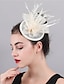 cheap Fascinators-Fascinators Flax Kentucky Derby Horse Race Lady British With Feather Floral Headpiece Headwear