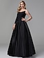 halpa Iltapuvut-juhlamekko musta mekko vintage quinceanera muodollinen iltalattian pituus pitkähihainen satiini paljeteilla 2024