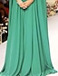 Χαμηλού Κόστους Βραδινά Φορέματα-βραδινό φόρεμα σε γραμμή κομψό φόρεμα επίσημο γαμήλιο καλεσμένο κόκκινο πράσινο φόρεμα αμάνικο ψηλό λαιμό φθινοπωρινό σιφόν καλεσμένων γάμου με απλικέ καθαρό χρώμα 2024