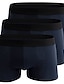 abordables Sous-vêtements pour hommes-Homme 3 paquet Caleçons Sous-Vêtements Slip Caleçon Coton Respirable Plein Noir Plusieurs Couleurs