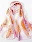 billige Kvindetørklæder-1 stk farvede blade kvinder elegant chiffon georgette bandana tørklæde sommer strand rejse solbeskyttelse tynd blød hijab