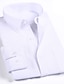 رخيصةأون قمصان رجالية-رجالي قميص قميص رسمي قميص أكسفورد زهري فاتح أزرق فاتح أسود كم قصير منقوش طوي ربيع &amp; الصيف زفاف المكتب &amp; الوظيفة ملابس طباعة