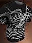 זול טי תלת מימד לגברים-בגדי ריקוד גברים חולצה קצרה טי שירטס גראפי תווים מוזיקליים צווארון עגול קצר ביגוד הדפסת תלת מימד בָּחוּץ קזו&#039;אל שרוולים קצרים דפוס וינטאג&#039; אופנתי מעצב