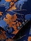 preiswerte Blazer &amp; Jacke-Herren-Partyblazer, reguläre Passform, geblümt, einreihig, Ein-Knopf, blau-orange, 2024