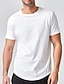 cheap Men&#039;s Plus Size Basic T-shirts-Men&#039;s Plus Size Big Tall T shirt Tee Tee Crewneck Black White Short Sleeves Outdoor Going out Plain / Solid Clothing Apparel Cotton Blend Streetwear Stylish Casual