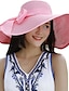 tanie Kapelusze słomkowe-1 sztuk kobiet 5.5 cali duży kapelusz słomkowy z kokardką duży dyskietek składany zawijane czapka plażowa kapelusz przeciwsłoneczny upf 50