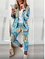 cheap Women&#039;s Blazer&amp;Suits-Women&#039;s Suits Blazer Office Work Daily Wear Summer Spring Fall Regular Coat Regular Fit Thermal Warm Windproof Breathable Stylish Contemporary Modern Style Jacket Long Sleeve Floral Color Block Print