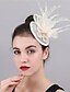 cheap Fascinators-Fascinators Flax Kentucky Derby Horse Race Lady British With Feather Floral Headpiece Headwear