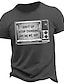 cheap Men&#039;s Plus Size T-shirts-Men&#039;s Plus Size Big Tall T shirt Tee Tee Crewneck Gray Short Sleeves Outdoor Going out Print Letter Clothing Apparel Cotton Blend Streetwear Stylish Casual