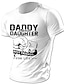 cheap Men&#039;s Graphic T Shirt-Father&#039;s Day papa shirts t shirts Men&#039;s T shirt Tee Graphic Tee Cool Shirt Letter Graphic Print Daddy Crew Neck Hot Stamping Street Vacation Short Sleeves Print Clothing Apparel Designer Basic
