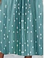 abordables Vestidos casuales de talla grande-vestido casual curvo de talla grande para mujer vestido de una línea gráfico geométrico midi vestido manga 3/4 botón bolsillo cuello en v moda al aire libre azul verano primavera l xl xxl 3xl 4xl