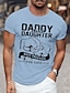 cheap Men&#039;s Graphic T Shirt-Father&#039;s Day papa shirts Dad And Daughter Mens Graphic Shirt Prints Daddy Family Black White Yellow Tee Cotton Blend Basic Modern Contemporary Short Sleeves Best Friends For Life T-Shirt Blue