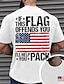 ieftine Tricou grafic pentru bărbați-Imprimeu Grafic Patriotic Steag Național Drak Gray Negru Alb Tricou Tricouri grafice Bărbați Grafic Amestec Bumbac Cămaşă De Bază Cămașă Mânecă scurtă Tricou confortabil Stradă Vacanță Vară
