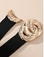 economico Cinture da donna-Per donna Cintura Fascia elastica Nero Sottile Da giorno Fine settimana Colore puro