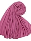 Недорогие Женские шарфы-180x80 см модальный хлопковый трикотаж хиджаб шарф женский мусульманский платок однотонный мягкий исламский тюрбан резинка для волос повязка на голову арабские шарфы оголовье