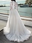 זול שמלות כלה-בוהו שמלות חתונה מפרידה צווארון גבוה שרוול ארוך מפרידה תחרה חולצות כלה שמלות כלה עם אפליקציות 2024