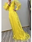 cheap Evening Dresses-A-Line Evening Gown Elegant Dress Engagement Formal Evening Floor Length Long Sleeve V Neck Chiffon with Pleats Ruched 2024
