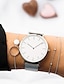 voordelige Quartz-horloges-Quartz horloges voor Dames Heren Analoog Kwarts Stijlvol Pure Kleur minimalistische Casual Klassiek Eenvoudig Roestvrij staal 304 Roestvast staal