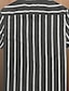 お買い得  メンズボタンアップシャツ-男性用 シャツ ボタンアップシャツ サマーシャツ カジュアルシャツ ブラック ルビーレッド ブルー グリーン 半袖 ストライプ ラペル ストリート バケーション プリント 衣類 ファッション レジャー