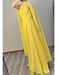 preiswerte Abendkleider-A-Linie Abendkleider Elegant Kleid Formal kleid hochzeitsgast Boden-Länge Ärmellos Stehkragen Capes Chiffon mit Gerafft 2024