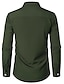 Χαμηλού Κόστους ανδρικό πουκάμισο με κουμπιά-Ανδρικά Πουκάμισο Πουκάμισο με κουμπιά Casual πουκάμισο Καλοκαιρινό πουκάμισο Μαύρο Βαθυγάλαζο Πράσινο Χακί Σκούρο γκρι Γκρίζο Μακρυμάνικο Σκέτο Πέτο Καθημερινά Διακοπές Ρούχα