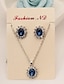 ieftine Set de Bijuterii-1 pachet Seturi de bijuterii Set de cercei For Pentru femei Zirconia cubică Albastru Petrecere / Seară Zilnic Aliaj Clasic