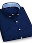 billige Skjorter til mænd-Herre Jakkesætsskjorter Sort Hvid Gul Kortærmet Ensfarvet / almindelig farve Krave Forår sommer Bryllup Kontor og karriere Tøj