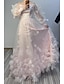Χαμηλού Κόστους Φορέματα Χορού Αποφοίτησης-Γραμμή Α Φορέματα χορού Μάξι Φόρεμα Επισκέπτης γάμου 16α Γενέθλια Μακρύ Μακρυμάνικο Λαιμός σέσουλα Τούλι με Διακοσμητικά Επιράμματα Πεταλούδα 2024