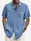 tanie Męska koszula hawajska-Męskie Koszula Koszula Aloha Kwiaty Wzory graficzne Wieczorne Żółty Zielony Szary + niebieski Czarny + Czarny Niebieski + niebieski Druk 3D Na zewnątrz Ulica Długi rękaw Nadruk Przycisk w dół Odzież