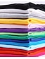 billige Casual T-skjorter for menn-Herre T skjorte Ensfarget / vanlig farge Rund hals Avslappet Daglig Kortermet Ren Farge Klær Grunnleggende Bomull Utendørs Fritid